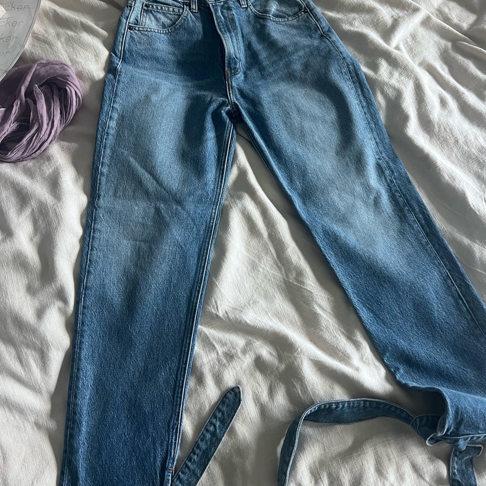 Reformation ankle tie jeans NWT